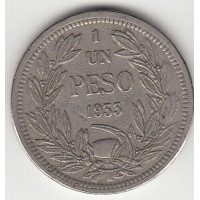 1 песо, Чили, 1933