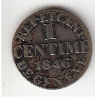 1 сантим, Женева, 1846