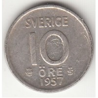 10 эре, Швеция, 1957