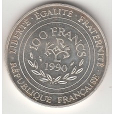 100 франков, Франция, 1990