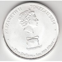 5 долларов, Токелау, 2014