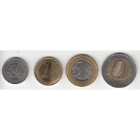 набор монет Ангола (50 сентимо, 1,5,10 кванз) 2012