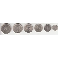 набор монет Анголы (50 лвеи, 1,2,5,10,20 кванз) 1975