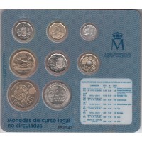 1-500 песет (8 монет), 2000-2002 гг. 