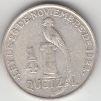 1/4 кетсаля, Гватемала, 1929 г.