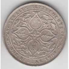 1 доллар. Стрэйтс-Сеттльментс.1907