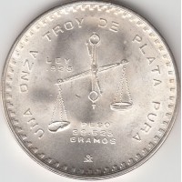 1 унция серебра, Мексика, 1980
