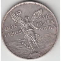 2 песо. Мексика. Серебро 1921
