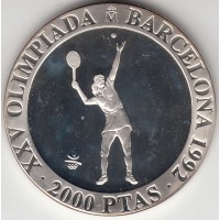 2000 песет, Олимпиада, теннис, Испания, 1992