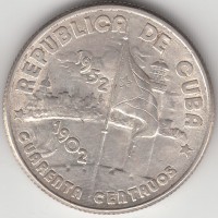40 сентаво, Куба, 1952
