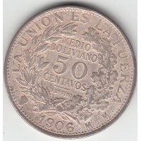 50 сентаво, Боливия, 1906
