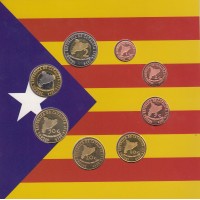 набор пробных монет (евро, 8 монет), Каталония, 2014
