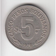 5 песо, Боливия, 1976