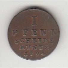 1 пфенниг, Брунсвик-Люнебург-Каленберг-Ганновер, 1794