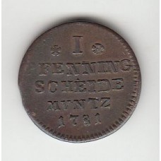1 пфенниг, Брунсвик-Люнебург-Каленберг-Ганновер, 1781