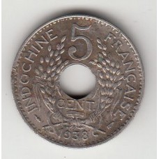 5 центов, Французский Индокитай, 1938