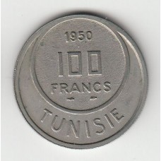 100 франков, Тунис, 1950