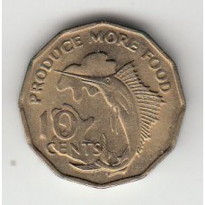10 центов, Сейшелы, 1977