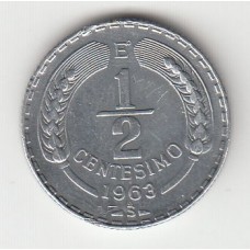 1/2 сентесимо, Чили, 1963