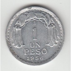 1 песо, Чили, 1956