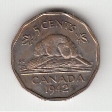 5 центов, Канада, 1942