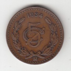 5 сентаво, Мексика, 1934