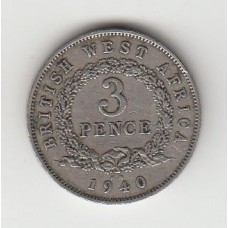 3 пенса, Британская Западная Африка, 1940
