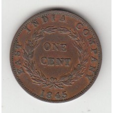 1 цент, Ост-Индская Компания, 1845