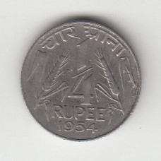 1/4 рупии, Индия, 1954