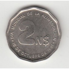 2 новых песо, Уругвай, 1981
