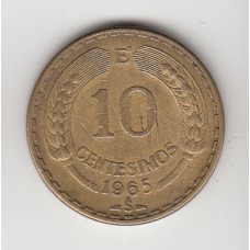 10 сентесимо, Чили, 1965