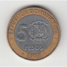 5 песо, Доминиканская республика, 1997