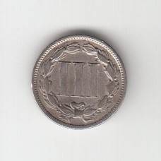 3 цента, США, 1865