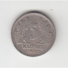 5 курушей, Турция, 1942