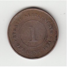 1 цент, Стрейтс-Сеттльментс, 1884