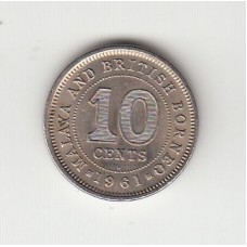 10 центов, Малайя и Британский Борнео, 1961