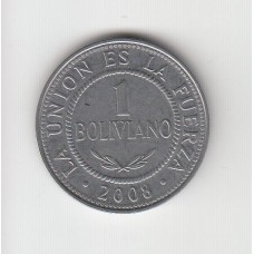 1 боливиано, Боливия, 2008