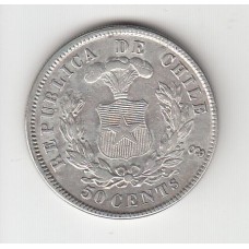 50 сентаво, Чили, 1870