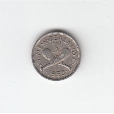 3 цента, Новая Зеландия, 1952