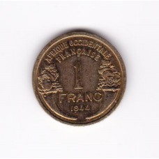 1 франк, Французская Западная Африка, 1944