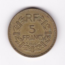 5 франков, Франция, 1940