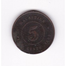 5 центов, Маврикий, 1897