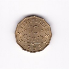 10 центов, Сейшелы, 1953